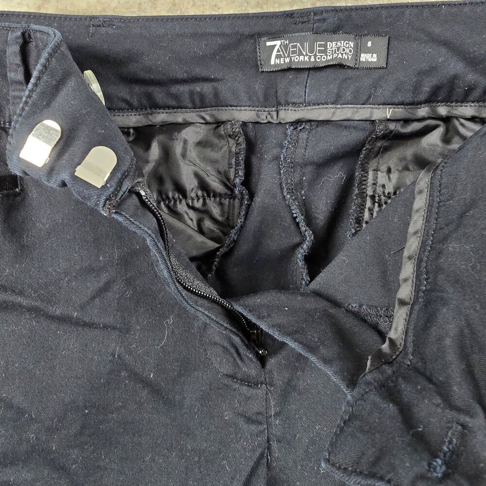 New York & Company Womens Ankle Pants Size 8 Black - Picture 3 of 6